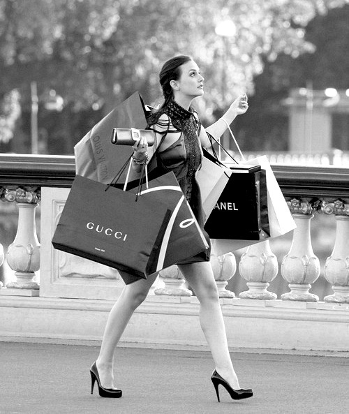 Blair Waldorf with Bags