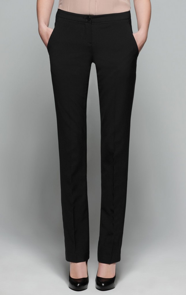 black pant white line