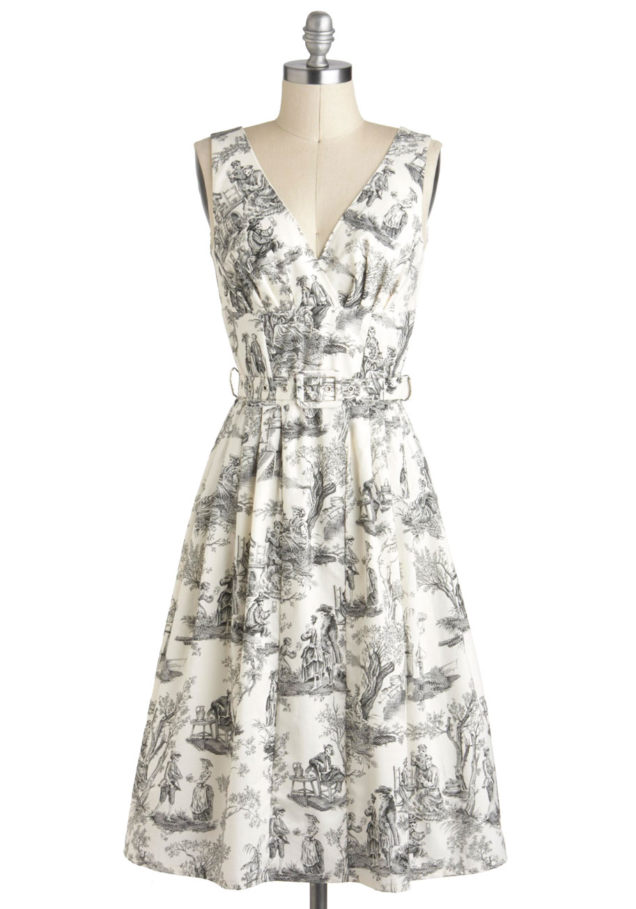 Modcloth toile dress